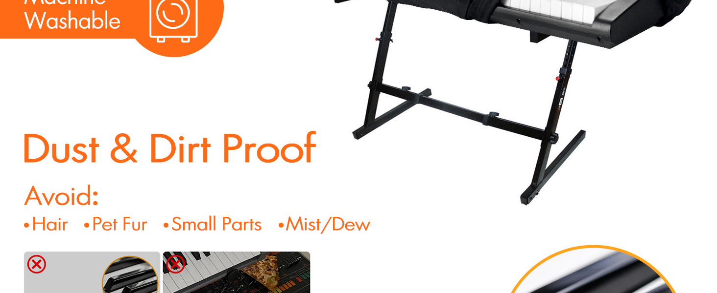 piano keyboard dust cover
