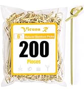 200PCS Cocktail Picks Bamboo Skewers For Appetizers, 6 inch Fancy Toothpicks For Appetizers, Long...