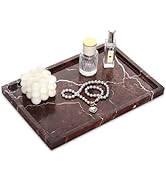 Marble Bathroom Vanity Tray, Natural Genuine Marble Home Kitchen Bathroom Table Tray, Stone Decor...