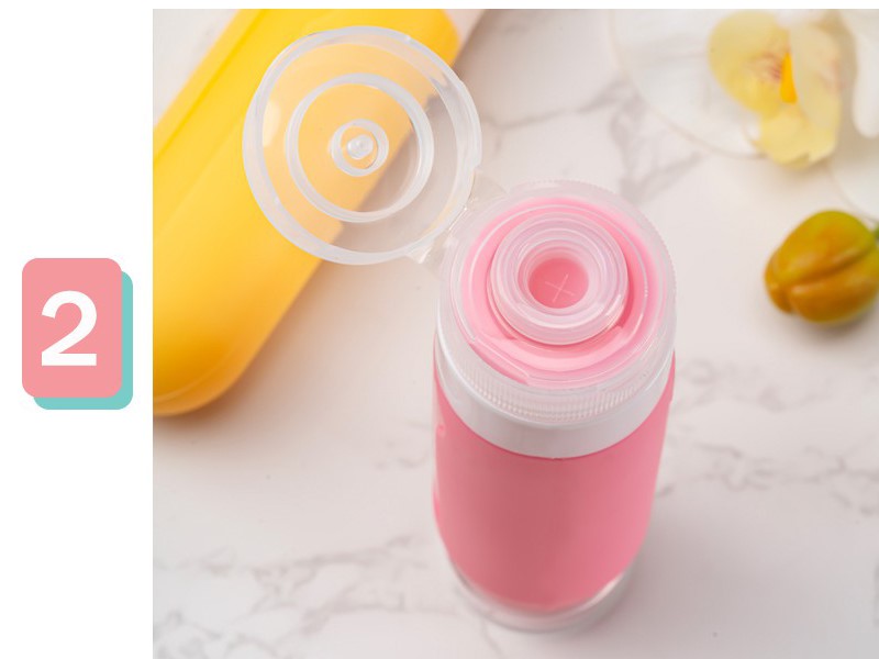 Travel Accessories with Clear Toiletry Bag,BPA Free Refillable Travel Accessories for Shampoo