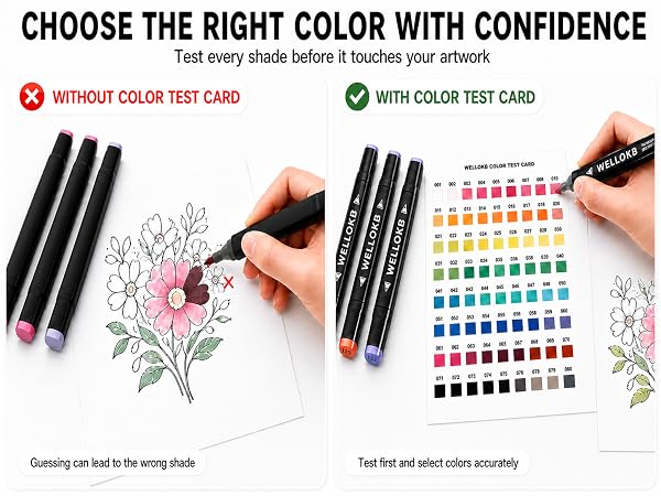 WELLOKB Alcohol Markers, 80 Colors Dual Brush Tip Permanent Art Markers
