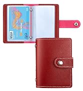 GAUENEEN Leather Business Card Holder, 26 Card Slots, RFID Blocking Secure Professional Card Orga...