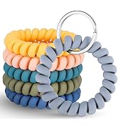 Uniclife Wrist Keychain Flexible Spring Spiral Coil Key Holder with Silver Key Ring Stretchable W...