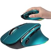 Ergonomic Mouse Large Middle Hands Dual Mode(Bluetooth+USB)Rechargeable Vertical Carpal Tunnel Bl...
