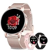 Fitdafit Smart Watches for Women, 3 Bands, Compatible for Android iPhone | 1.27" HD Smartwatch, A...