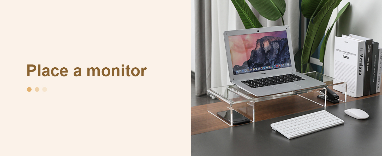 acrylic monitor stand