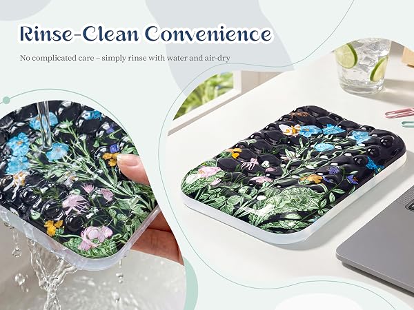 gel elbow rest is easy to clean