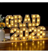 2026 Graduation Decorations- Light Up Letters 'Grad 2026'-Graduation Party Decorations Table Sign...