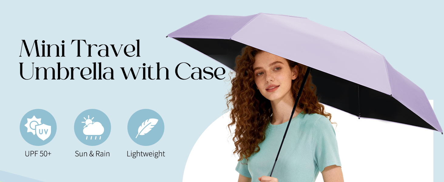 Mini Portable Travel Umbrella with Case