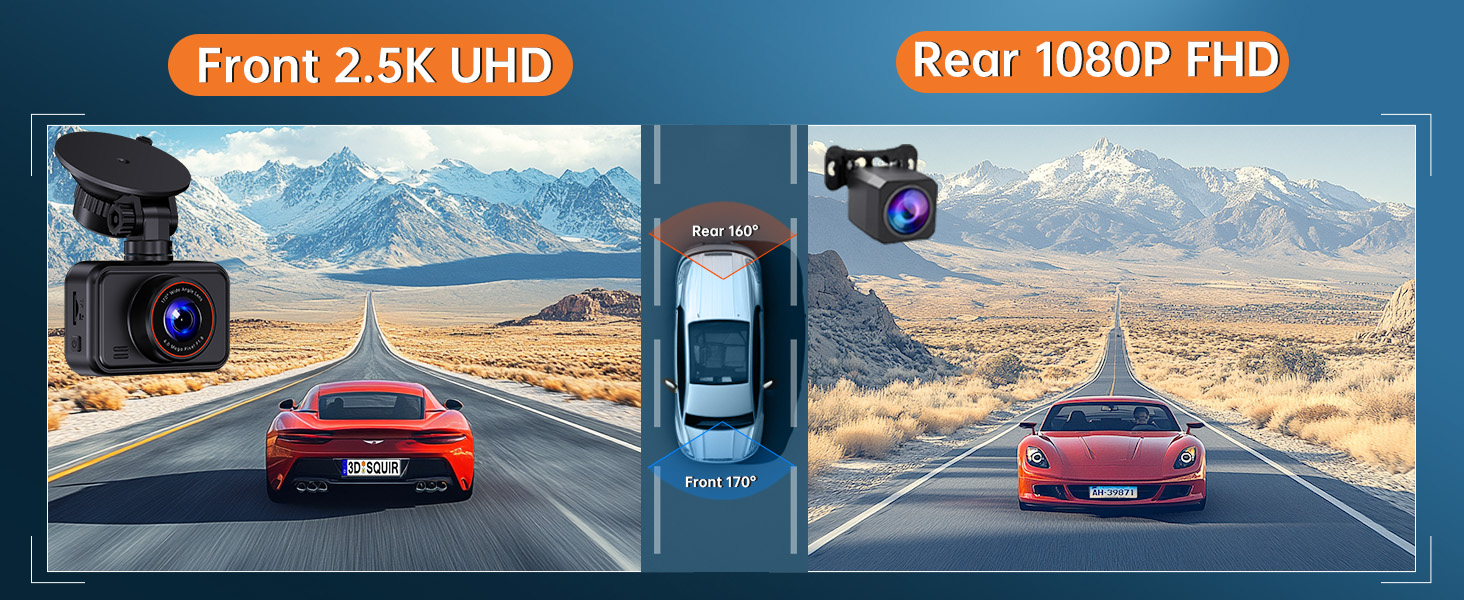 dashcam front and rear camera
