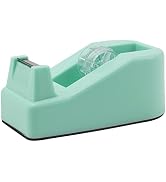ROSEUP Desktop Tape Dispenser Heavy Duty Desk Accessories Floral Office Tape Dispensers, Weighted...