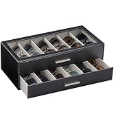 Lolalet Sunglasses Storage Box for Women, Eyewear Eye Glass Organizer with Clear Top Display Hold...