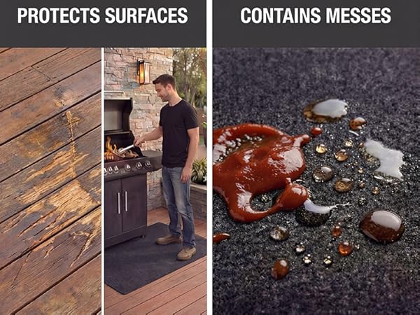 drymate under gas grill griddle mat deck patio protection pad USA made estera de parrilla de gas
