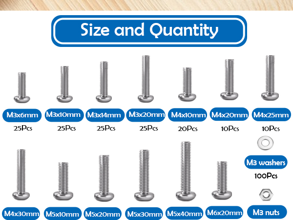 Screws Bolts and Nuts Assortment Kit