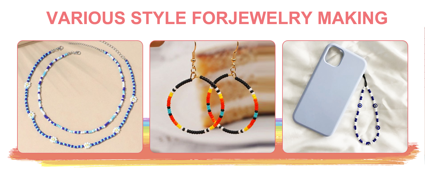 Glass Seed Beads for Jewelry Making Kit, Small Beads Friendship Bracelets Making Kits