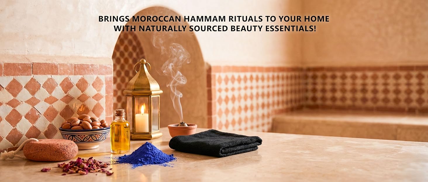 Argaviva Moroccan skincare cosmetics: Sidr powder, Nila mask, Tebrima ritual