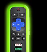 2Pack Replacement Remote for Roku TV with Glowing Silicone Case, Compatible with TCL Roku TV/Hise...