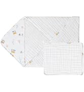 Nest Designs Organic Cotton 9-Layer Hooded Baby Bath Towel | Ultra Absorbent Newborn Essentials |...