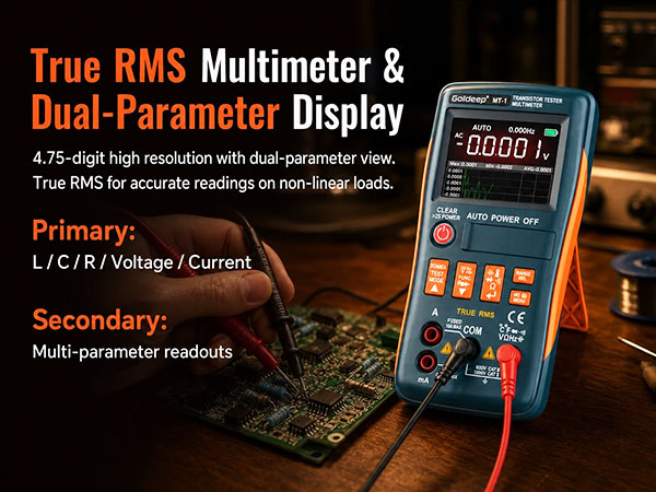 True RMS Multimeter &Dual-Parameter Display
