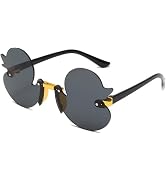 Mozff Cartoon Little Duck Personality Frameless Sunglasses Boys and Girls Copy Tide Sunshade Sung...