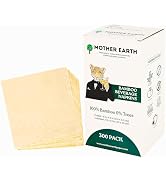 MOTHER EARTH Bamboo Beverage Napkins - 2 Ply | Compact, Absorbent Disposable Cocktail Napkins for...