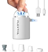 FLEXTAILGEAR 4kPa Air Pump for Inflatables, Portable Air Mattress Pump, Mini Camping Air Pump, Ra...