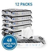 BodyMed Adult Incontinence Washcloth Wipes, 48 Wipes/Pack, 12 Packs/Case – Disposable, Cleansing...