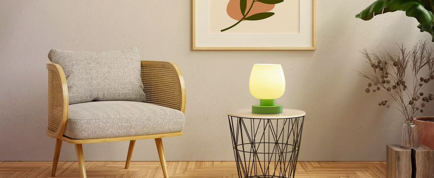 green side table lamp