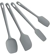 ChefAide 4 Pieces Silicone Spatula Set, Food Grade Rubber Spatula, Upgrade Strong Handle with Erg...