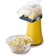Elite Gourmet Fast Hot Air Popcorn Popper, 1300W Electric Popcorn Maker with Measuring Cup & Butt...