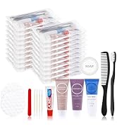 Toiletries Kits Bulk Disposable Travel Supplies, Personal Hygiene Care Essentials Men Women Trial...