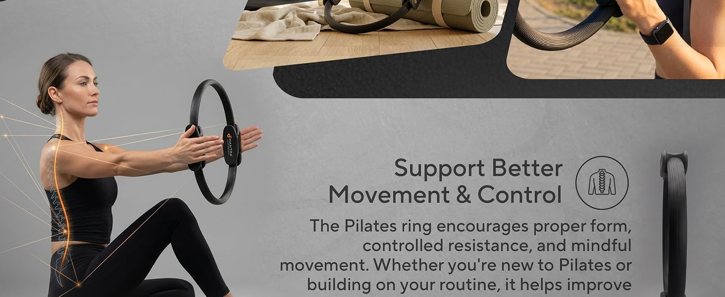 Compact Pilates ring designed for full-body toning workouts