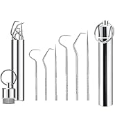 Metal Toothpicks 12PCS Reusable Stainless Steel Toothpicks,Toothpicks Holder for Outdoor Picnic C...