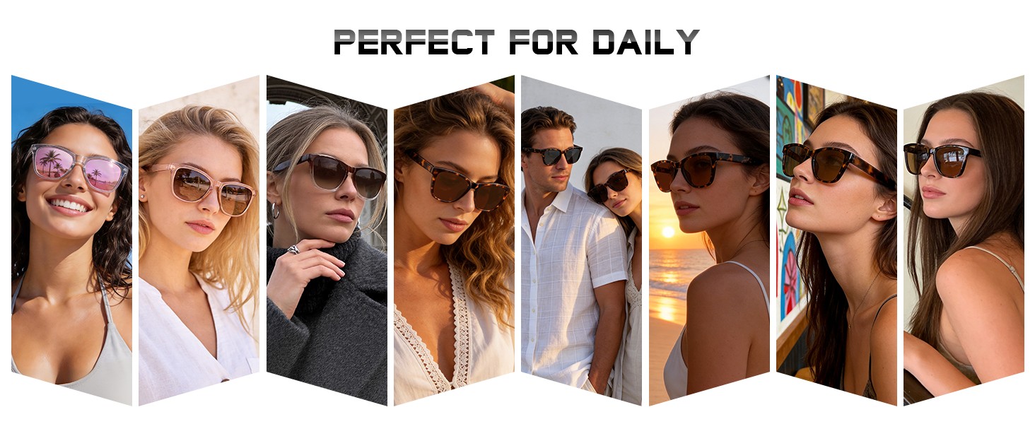 Sunglasses Womens Polarized Sunglasses for Women Trendy Designer Mirrored UV400 Protection