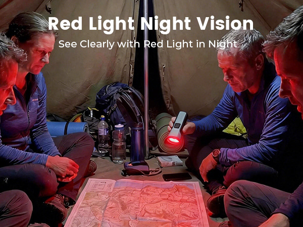 See Clearly with Red Light in Night