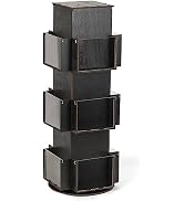 Natheeph Rotating Display Stand Greeting Card Display Wooden Display Rack with Two Card Sticker f...