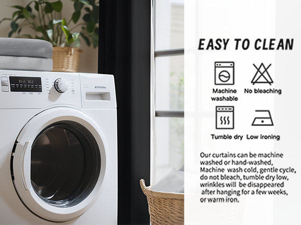 yakamok curtains can be machine washed or hand-washed