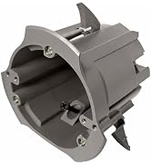 SmarToggle 3.5" Round Ceiling Light Fixture Box – Old Work Electrical Box for Stud or No-Stud Mou...