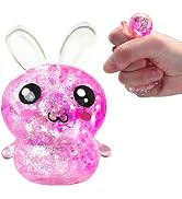 Squishy Bunny Sugar Stress Balls, Bunny Sugar Ball Fidget Toys, Glitter Rabbit Squishy Toys for A...