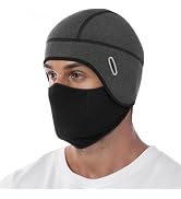 MELASA Thermal Skull Cap Helmet Liner Hat with Face Cover, Balaclava Face Mask with Glasses Holes...