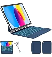 ZYNTHRALIX for iPad 11th (A16) / 10th Gen Keyboard Case, Full-Area Trackpad | 11-Color Backlit, S...