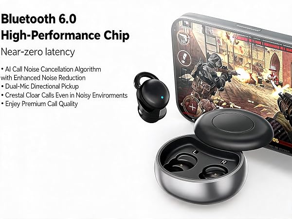 in-Ear Ear Buds for Sleeping ENC Noise Cancelling, IPX5 Waterproof Mini Earbuds
