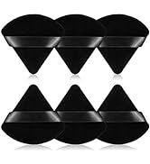 RAREIUS 6pcs Triangular Powder Puff Face Soft Velour Makeup Puff for Loose Powder Body Powder Mak...