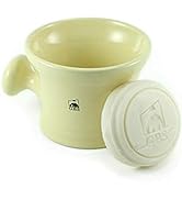 G.B.S Heavy Duty Ceramic Shaving Bowl/Mug Strong Pommel Handle -3 Oz All Natural Soap Included, A...