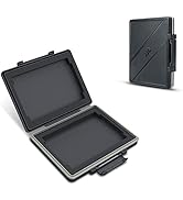 2 Slots Hard Drive Case for 2.5 inch SSD, Solid State Hard Drive Storage Protection Box, Water Re...