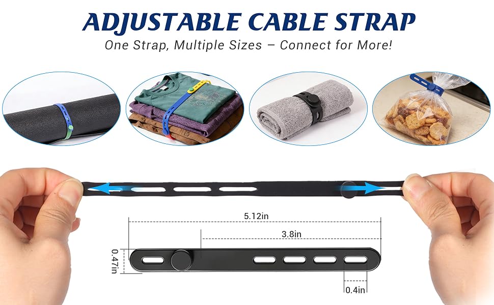 Adjustable cable strap