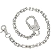 Ahiller 25" Heavy Duty Wallet Chain for Men with Lockable Carabiner | Punk Biker Style Metal Chai...