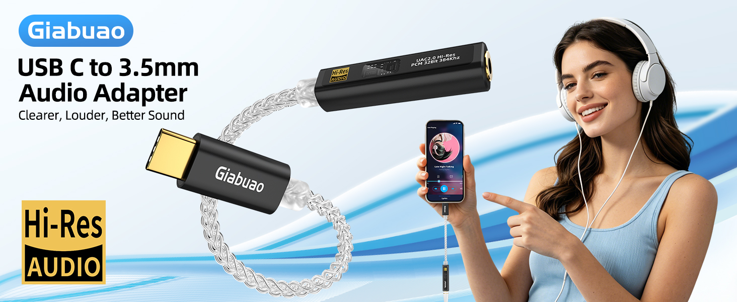 USB C to 3.5mm Audio Adapter