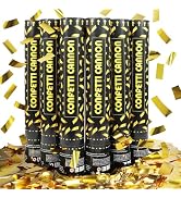 Confetti Cannon,Gold Confetti Poppers 6 Pack 12 Inch Party Poppers For Wedding,Birthday,Christmas...