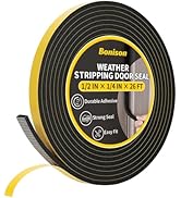 26Ft Weather Stripping Door Seal - 1/2" x 1/4" Door Seal Strip for Door Frame, High Density Foam ...